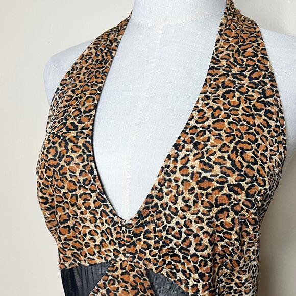 Vintage y2k miss california cheetah print maxi dress - Picture 2 of 8